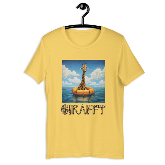 GIRAFFT Giraffe on a Raft unisex t-shirt